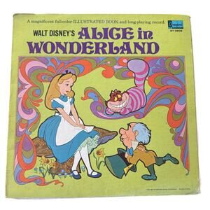 Disney's Alice In Wonderland Illustrated Book and Long Playing Album 1969